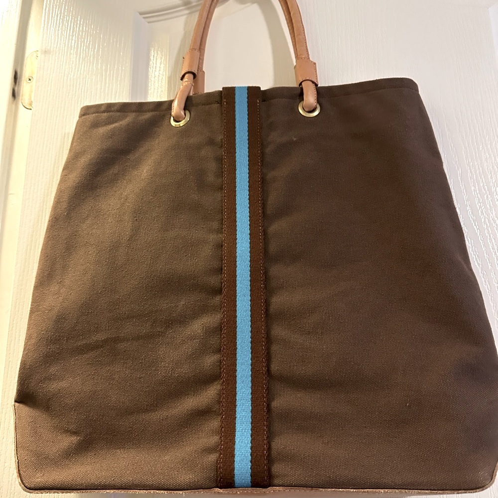Brown canvas tote